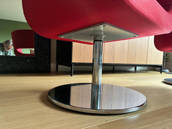 2x Allermuir A820 Calypso extreme swivel armchairs, Swivel chairs, Textile, Wool, Red (photo 10 of 17)