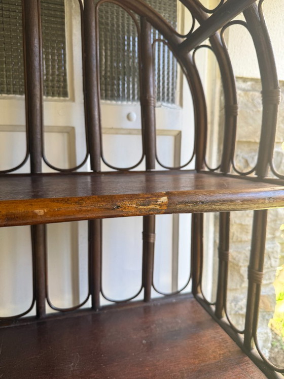 Image 1 of Vintage rattan freestanding shelf