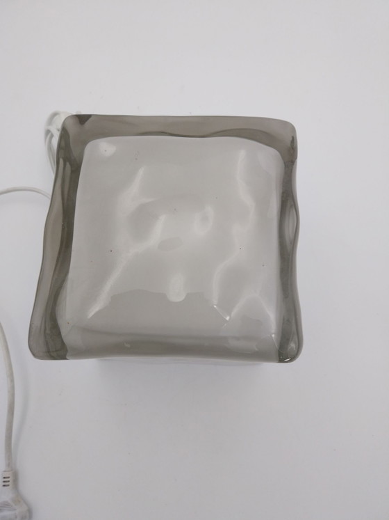 1x 1990's IKEA Iviken Ice Cube Table lamp – Glass, Plastic (photo 3 of 7)