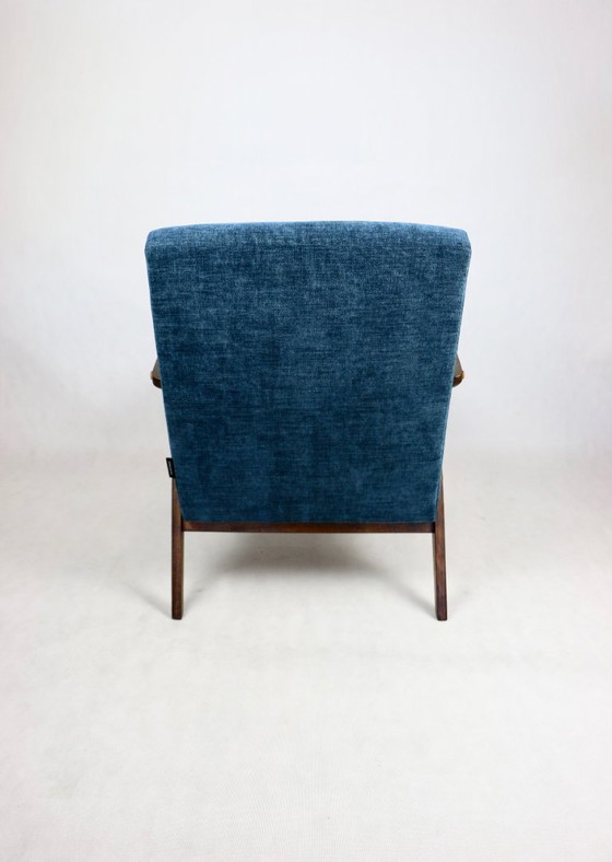 Image 1 of Vintage Denim Blue Armchair, 1970s