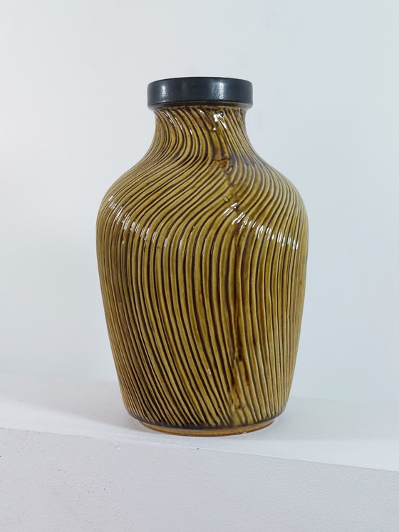 Image 1 of Large yellow vintage ceramic floor vase, Carstens Tönnieshof