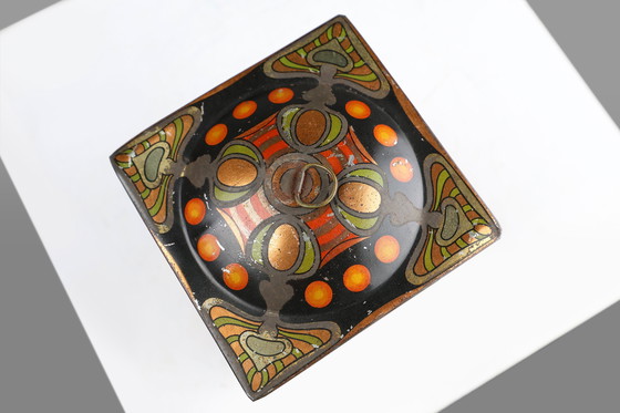 Image 1 of Antieke Art Nouveau blikken doos van De Beuckerlaer, jaren 1890