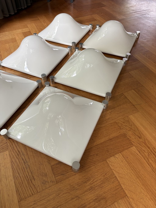 Lampada Vintage Martinelli Luce 6 pz., Tipo Bolla 35 – plafondlampen, Metal, Plastic