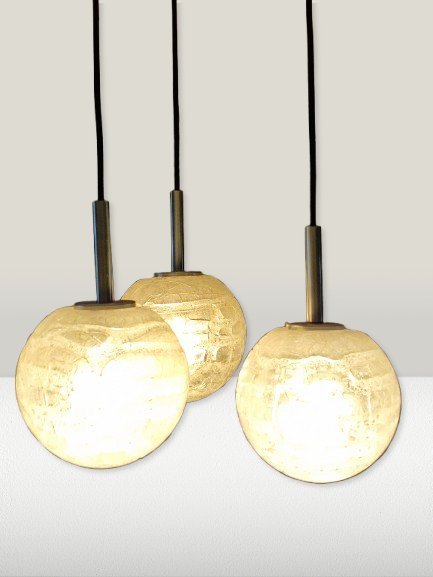 Doria Leuchten cascade hanging lamp iceglass