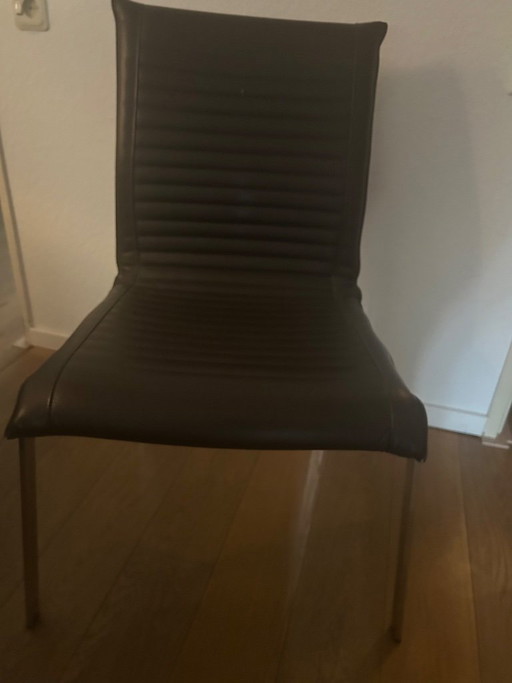 5x Design Leren Stoelen – eetkamerstoelen, Leather (photo 2 of 5)