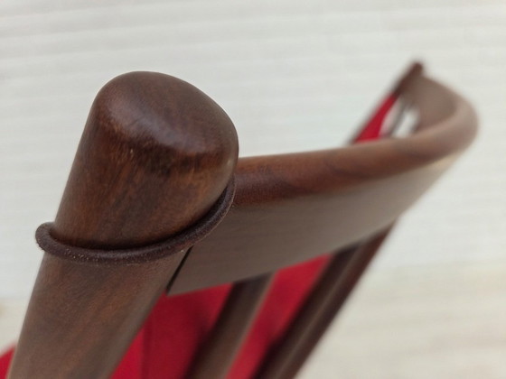 1960s Danish rocking chair by Frank Reenskaug, model 182, reupholstered. – Wood, Wool (photo 5 of 18)