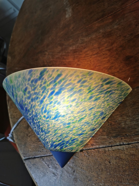 Image 1 of Vintage SCE France glazen wandlamp