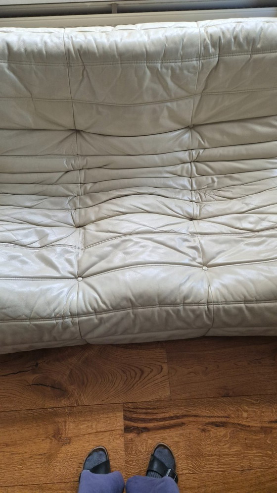 Ligne Roset Sofá 2 Plazas Cuero Beige – Sofás de 2 plazas, Leather (photo 5 of 5)