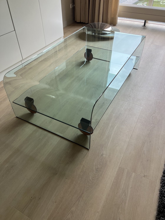 Image 1 of Tavolino in vetro con base mobile di Fiam Italia