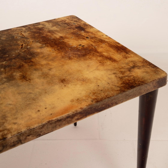 Aldo Tura Mid Century Rectangular Parchment Low Coffee Table mod. 825 Itayl 1950 – Wood, Mid Century Modern (photo 17 of 27)