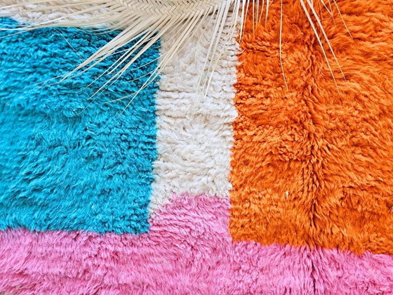 Handgemaakt, traditioneel, handgeweven vloerkleed van puur wol met kleurrijke patronen, formaat 1,5/2,5 m (photo 6 of 9)