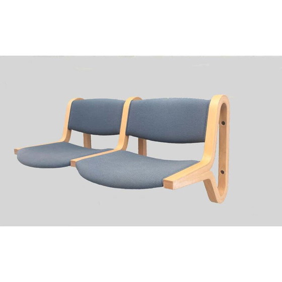 Image 1 of Vintage Wall Mounted 2 Seat Bench,  Rud Thygesen and Johnny Sørensen