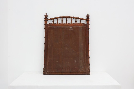 Image 1 of Espejo antiguo de imitación de bambú en madera, siglo XIX, Francia
