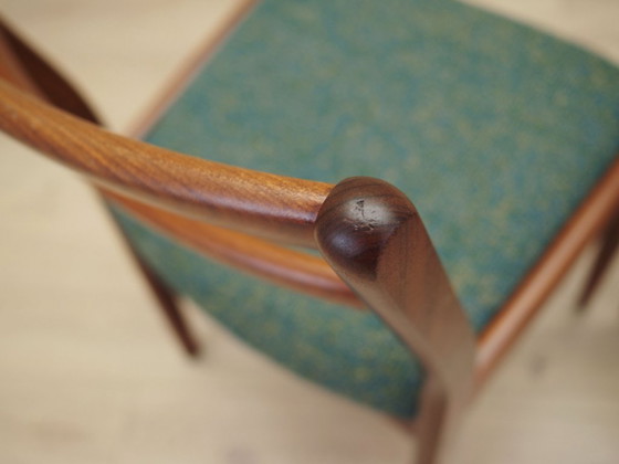 Image 1 of Set van twee teakhouten stoelen, Deens ontwerp, jaren 1970, productie: Denemarken