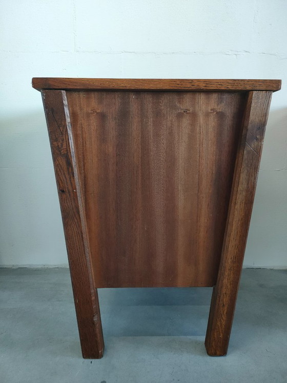 Image 1 of Vintage 'Medieval Brutalist Style' Bijzettkastje nachtkastje