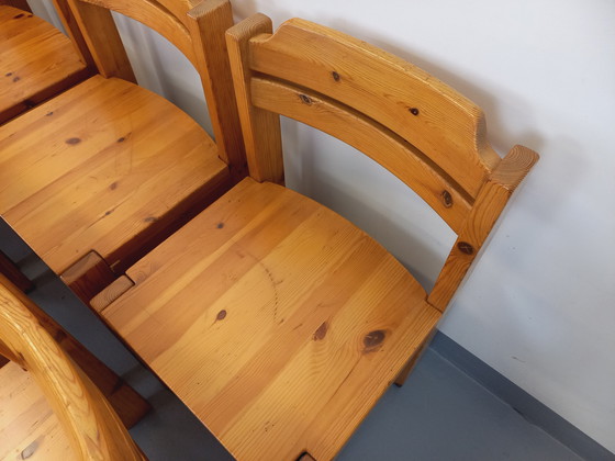 Image 1 of Set di 8 sedie scandinave vintage di Ilmari Tapiovaara per Asko in pino degli anni &#39;70