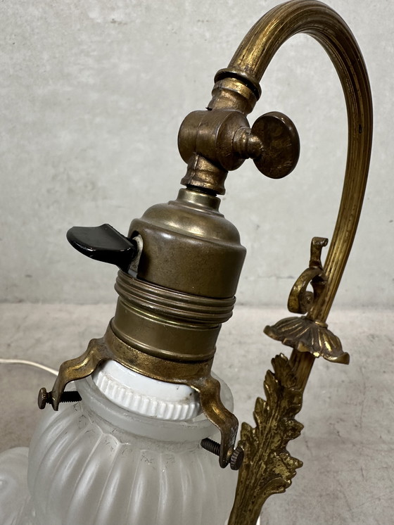 Image 1 of Art nouveau table lamp - flower