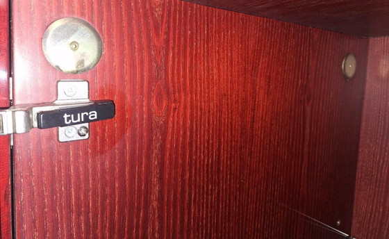 Image 1 of Buffet italien convexe en parchemin laqué par Aldo Tura