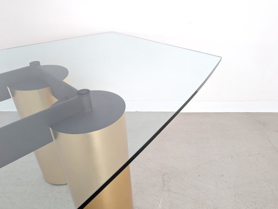 Image 1 of Dining table Tavolo Serenissimo Acerbis Vignelli Associates glass 3m