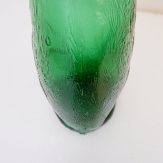 Image 1 of Jarra de cristal verde Empoli con forma de perro salchicha – Italia, década de 1960