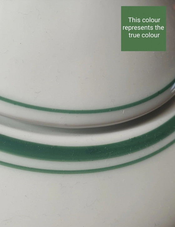 Image 1 of Mitterteich Bavaria Tea Set - Model 'Fanara' - Timeless Green Trim (3-piece, 1960s/70s)