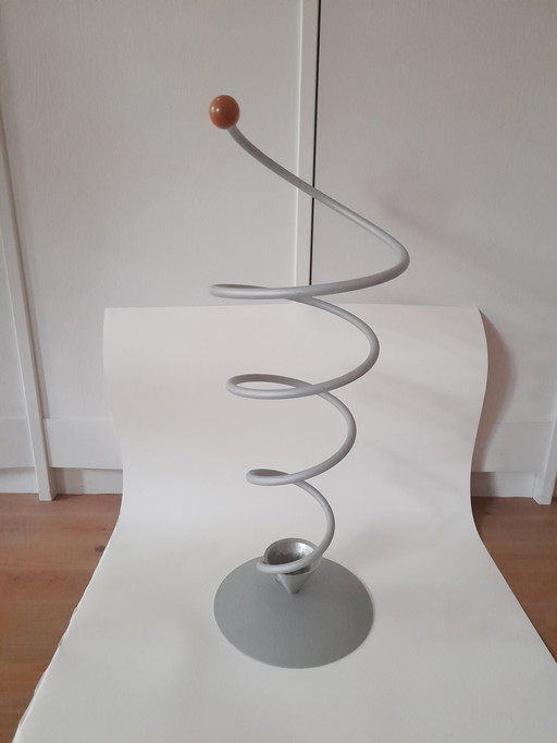 Postmodern 80s Spiral Umbrella Stand