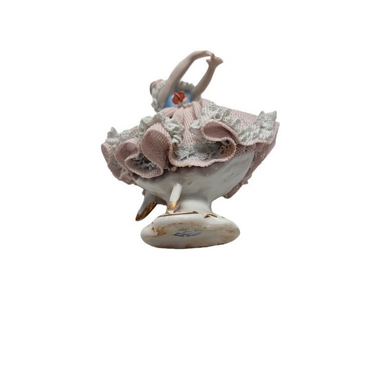 Image 1 of Vintage Duits porseleinen beeldje Dresden, 2e helft 20e eeuw