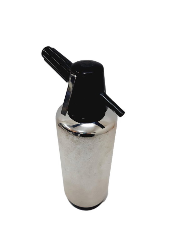 Image 1 of Vintage Silver tone Soda Siphon ROSTEX, Seltzer Bottle