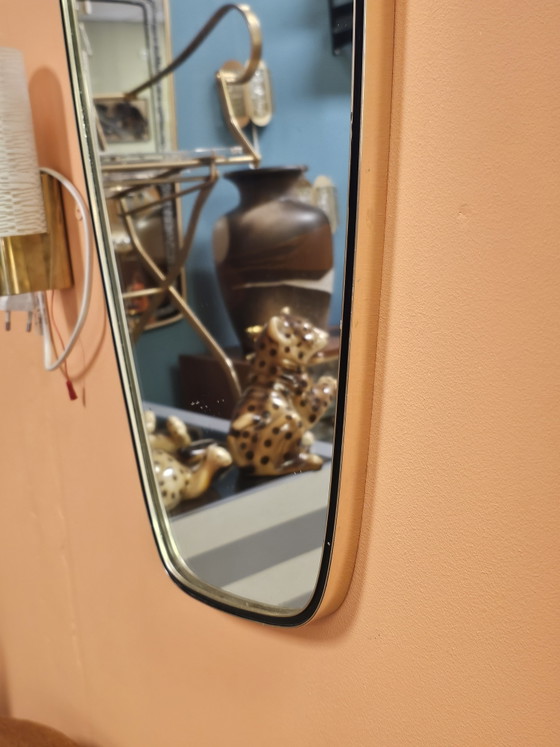 Vintage Organic Mirror Wall Mirror Brass – Glass (photo 6 of 7)