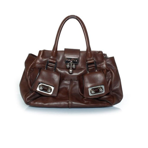 Celine, Blossom brown leather handbag