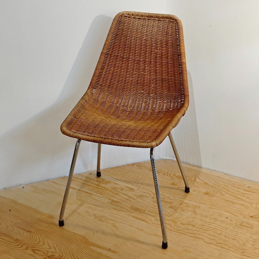 Sedia vintage in vimini Dirk van Sliedregt