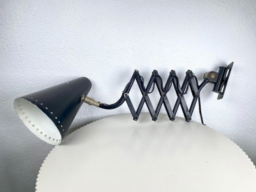 Lampe à ciseaux vintage Hala Zeist - Lampe murale industrielle à ciseaux avec bras extensible / Lampe murale à ciseaux Bauhaus e