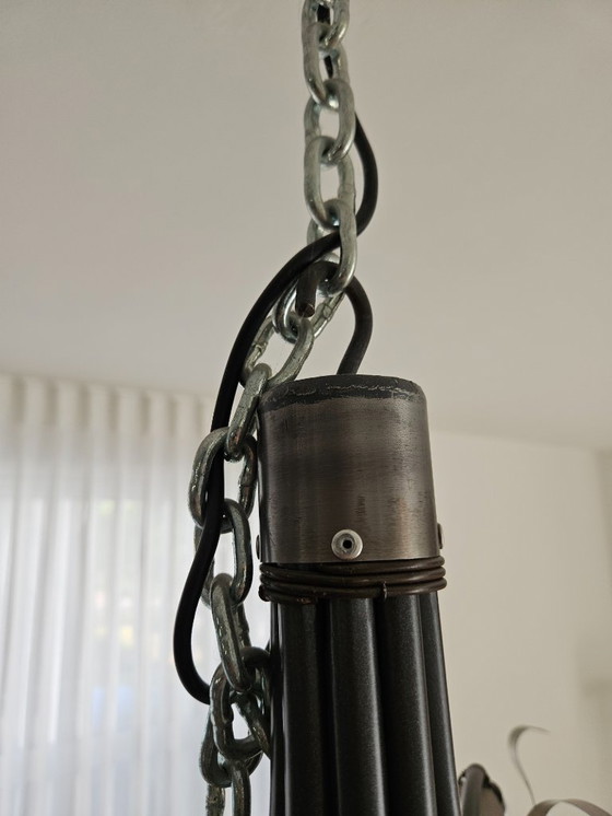 Image 1 of Jacco Maris Ruban Plié Oval Lampe suspendue ovale 8 lumières (acier inoxydable)