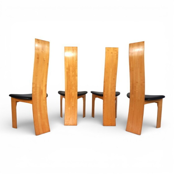 Image 1 of Tranekaer set of 4 Iris dining chairs by Bob van den Berghe, 1980