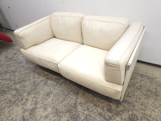 Image 1 of Divano Poltrona Frau Twice, divano di design, divano di design, divano in pelle, divano, crema, due posti