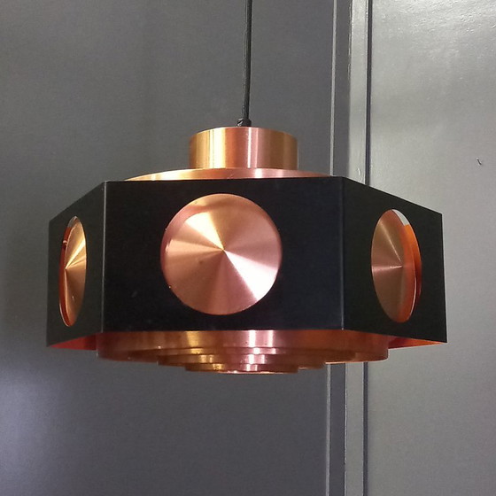 Plafoniera - Plafoniera Vintage Space Age in Rame di Birger Hammerstad – TR&Co, Lampade a sospensione (photo 12 of 13)