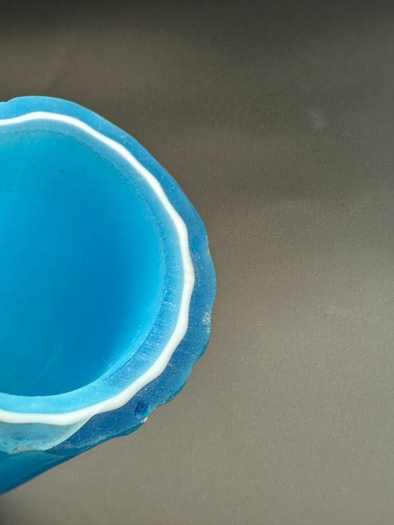 Image 1 of Mouth-blown Überfangglas Vase 1960s