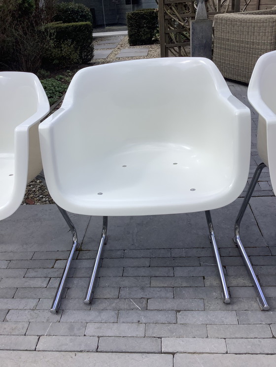 Image 1 of 4x Fauteuils en plastique par Albert Jacob pour Grosfillex, 1970