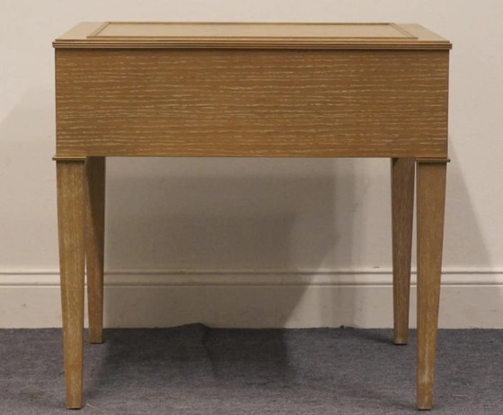 Image 1 of A.R.T. Furniture Modern Pickled Wood End Table with Drawer, 23" Contemporary Accent Side Table for Living Room, Bedroom, or Entr