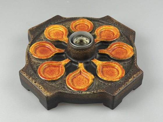 Image 1 of Lámpara de pared de cerámica de los años 60 y 70, diseño de la era espacial de mediados de siglo