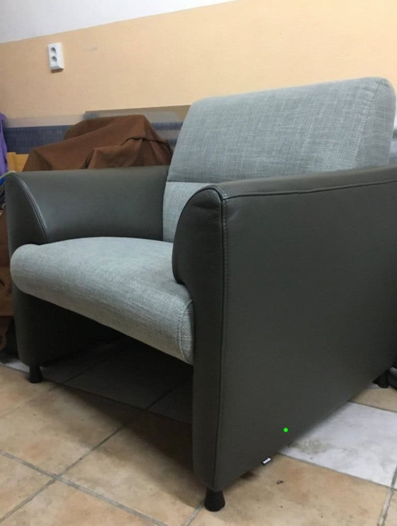 Montel Mondi Luxe Armchair – Leather & Fabric (Eucalyptus) – Other (photo 2 of 5)