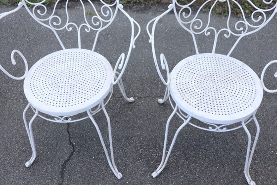 Image 1 of Tuinset met tafel en 6 fauteuils, Italië, jaren 70