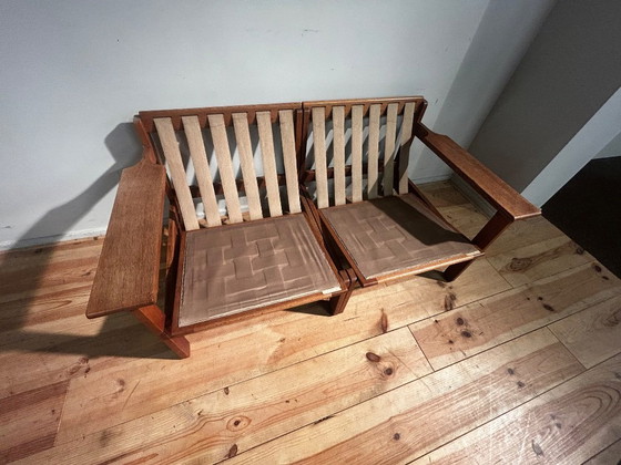 Mid-Century Two-seater in Leather Aksel Dahl – KP Møbler, 2 seaters, Wood (photo 17 of 27)