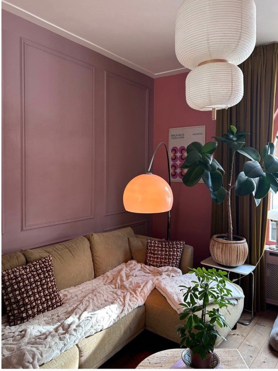 Bellissima grande lampada ad arco vintage in vero stile anni '70 / Space Age. – Lampade da terra, Marble (photo 9 of 18)