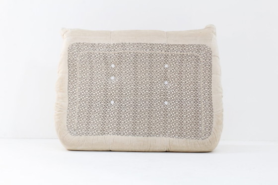 Image 1 of Vintage Togo 2 zits sofa beige velvet ligne roset Michel Ducaroy