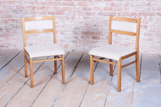 Set van vier originele eetkamerstoelen uit het midden van de 20e eeuw, beukenhout, Tsjechië, jaren 60. (photo 4 of 26)