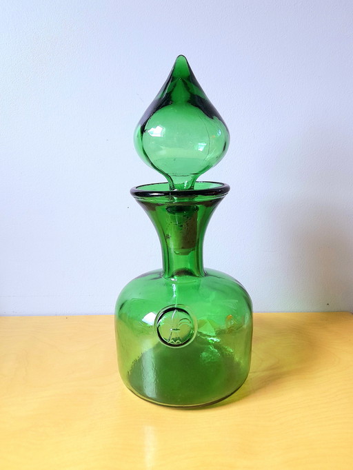 Empoli 1970 glass decanter