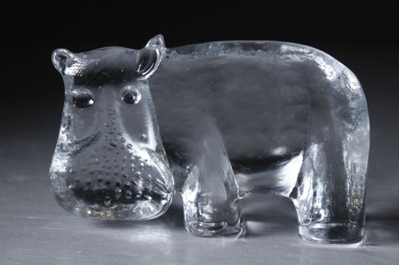 Bertil Vallien & Kosta Boda - Nilpferd Briefbeschwerer Figur Zoo Serie 1970er – Dekorative Objekte, Glass (photo 3 of 6)