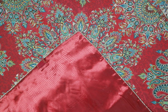 Image 1 of Oosters handgemaakt tafelkleed, zeer fijn vervaardigd uit zijden draden, 100 x 100 cm