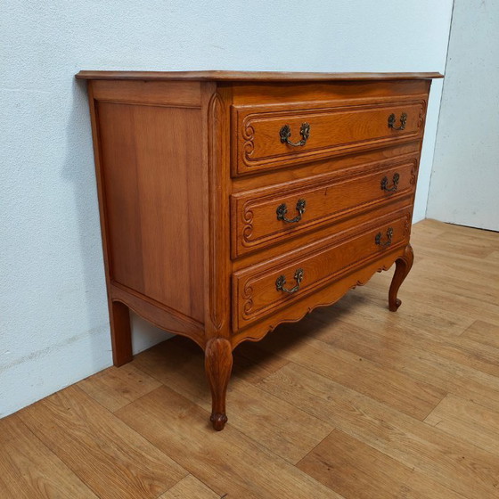 Image 1 of Cassettiera vintage in legno, comò, cassettiera, mobili da bagno